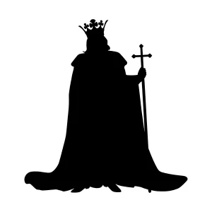 Silhouette King Crown Royalty Medieval