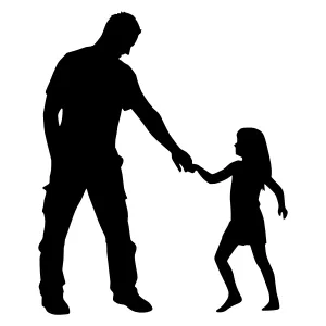 Father & Daughter Silhouette - Family Connection