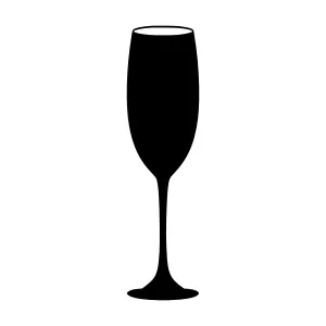 Elegant Champagne Flute Silhouette