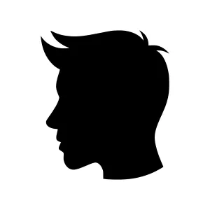 Man Head Silhouette Vector Icon