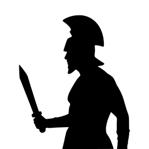 Spartan Warrior Silhouette