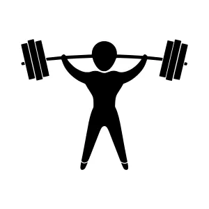 Weightlifting Icon - Fitness Silhouette