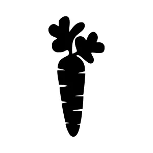 Simple Carrot Icon - Vector Illustration