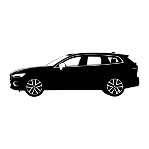 Black Car Silhouette Vector Illustration
