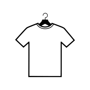 Plain White T-Shirt on Hanger - Vector Illustration