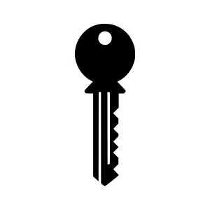 Key Icon - Simple Silhouette Design