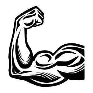 Black Muscle Arm Tattoo Design