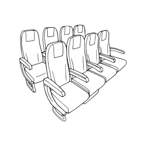 Airline Seat Vector Illustration