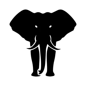 Silhouette Elephant Graphic Icon