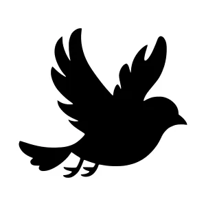 Silhouette Bird Flying - Minimalist Graphic