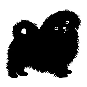 Cute Black Silhouette Puppy