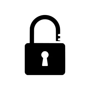 Unlocked Lock Icon - Vector Illustration