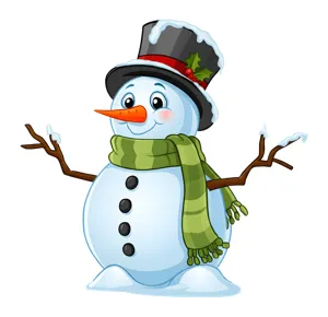 Cute Cartoon Snowman Illustration