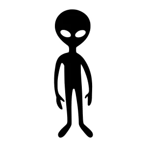 Alien Silhouette Vector Illustration