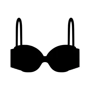 Silhouette Bra - Black Vector Icon