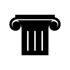 Column Icon - Black Silhouette