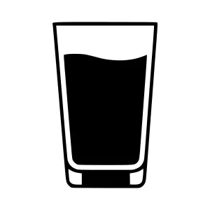 Black Glass of Liquid - Minimalist Icon