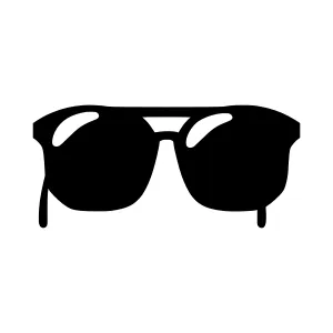 Black Sunglasses Icon - Minimalist Vector