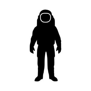 Astronaut Silhouette Vector Icon