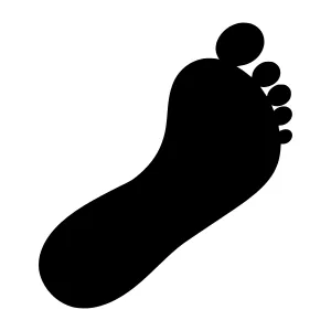 Black Foot Silhouette Icon