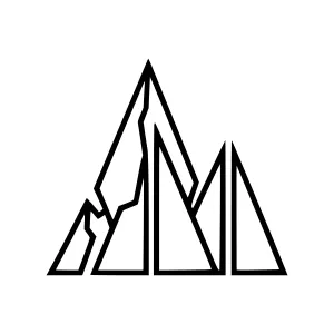 Minimalist Mountain Outline Icon