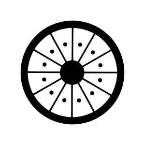 Black & White Bicycle Wheel Icon