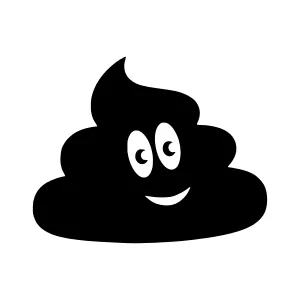 Cute Smiling Poop Cartoon Illustration