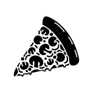 Minimalist Pizza Slice Silhouette
