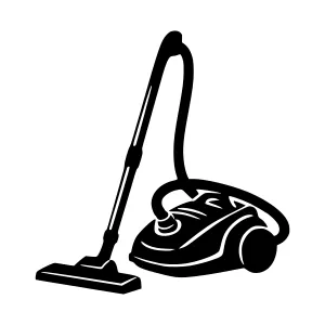 Black & White Vacuum Cleaner Icon