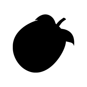 Black Silhouette Apple Icon