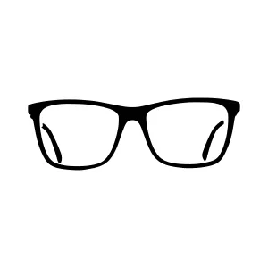 Black Glasses Icon - Vector Illustration