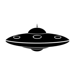 UFO Silhouette Vector Icon