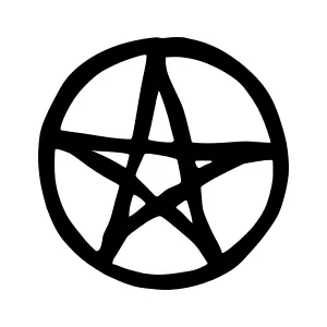 Black Outline Star of David Symbol