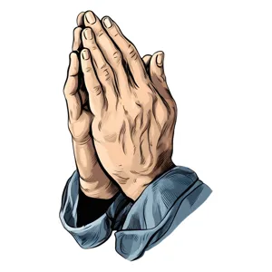 Hands Praying - Illustration Style