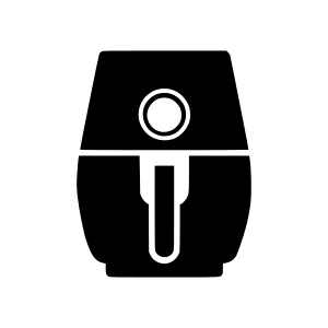 Air Fryer Icon - Simple Black Silhouette