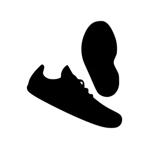 Silhouette Running Shoe Icon - Vector Graphic