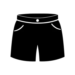 Black Shorts Icon - Vector Illustration