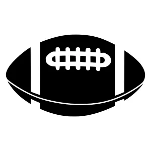 Black & White Football Icon
