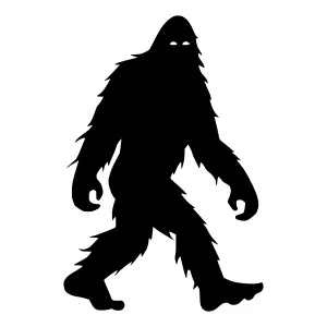 Silhouette Bigfoot Monster Graphic