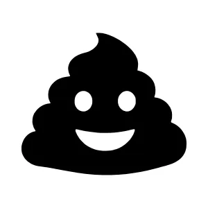 Smiling Poop Emoji Icon - Vector Illustration