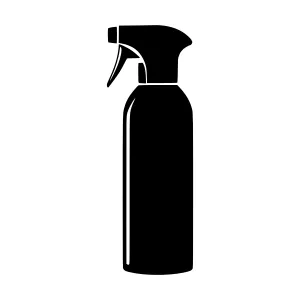 Spray Bottle Icon - Black Silhouette