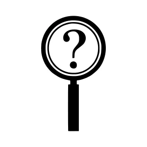Magnifying Glass Icon with Question Mark