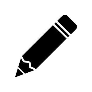 Black Pen Icon - Vector Illustration