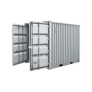 Open Shipping Container - White Industrial Storage