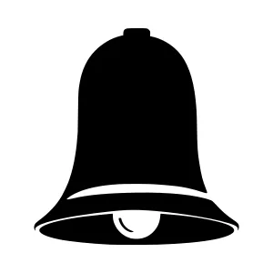 Black Bell Icon - Simple Vector Illustration