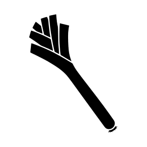 Leek Icon - Black Silhouette Vector