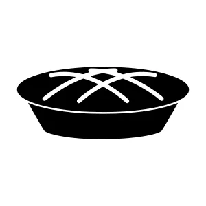 Black Pie Slice Icon - Vector Illustration