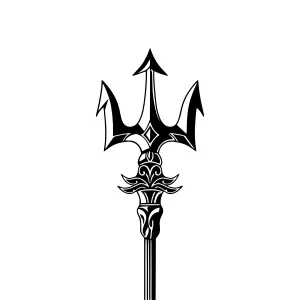 Black Trident Icon - Nautical Symbol