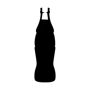 Coca-Cola Bottle Silhouette - Black on White