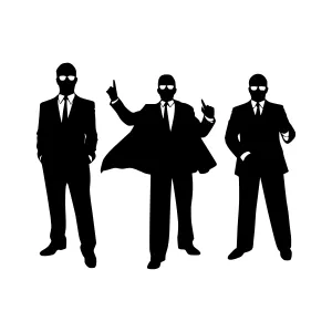 Silhouette Businessmen - Minimalist Vector Design
